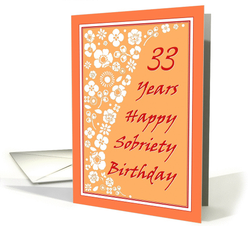 33 Years Happy Sobriety Birthday card (1261752)