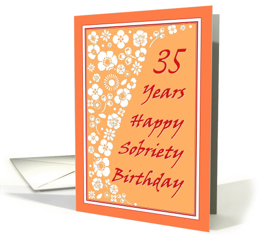 35 Years Happy Sobriety Birthday card (1261758)