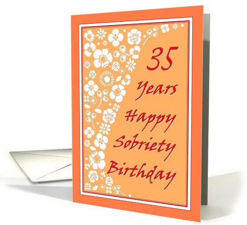 35 Years Happy Sobriety Birthday card (1261758)