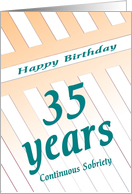 35 Years Happy Sobriety Birthday card