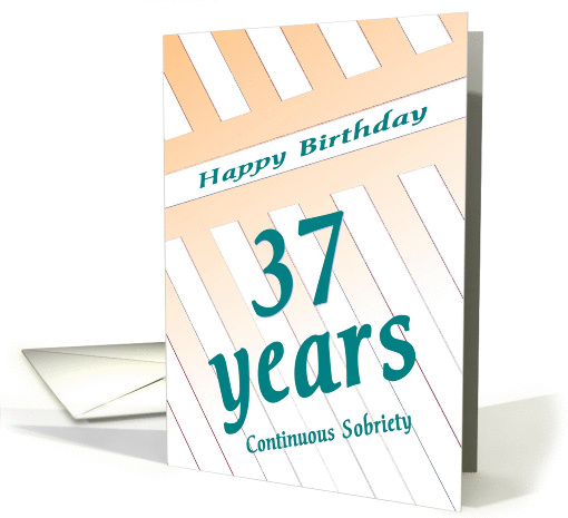 37 Years Happy Sobriety Birthday card (1262030)