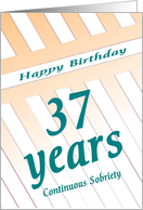 37 Years Happy Sobriety Birthday card