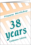 38 Years Happy Sobriety Birthday card