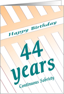 44 Years Happy Sobriety Birthday card