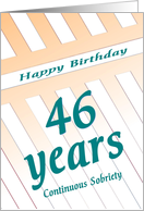 46 Years Happy Sobriety Birthday card