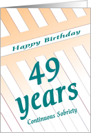 49 Years Happy Sobriety Birthday card