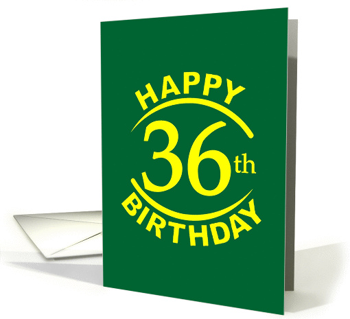 36 Years Happy Birthday card (1264578)