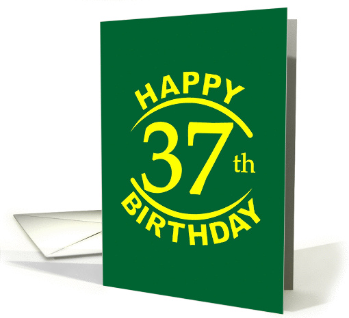 37 Years Happy Birthday card (1264582)