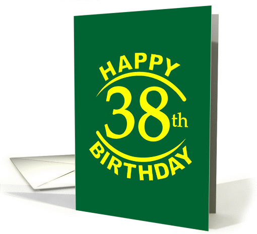 38 Years Happy Birthday card (1264584)