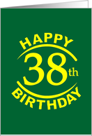 38 Years Happy Birthday card