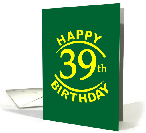 39 Years Happy Birthday card (1264588)