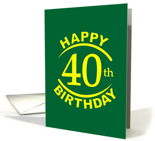 40 Years Happy Birthday card (1264590)