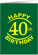 40 Years Happy Birthday card
