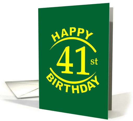41 Years Happy Birthday card (1264772)