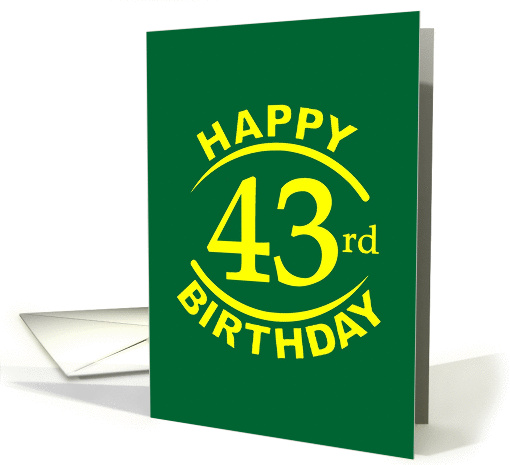 43 Years Happy Birthday card (1264776)