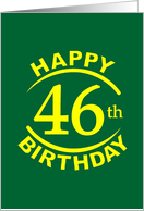 46 Years Happy Birthday card