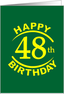 48 Years Happy Birthday card