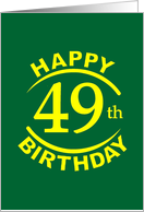49 Years Happy Birthday card