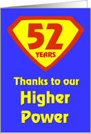 52 Years Thanks to our Higher Power card