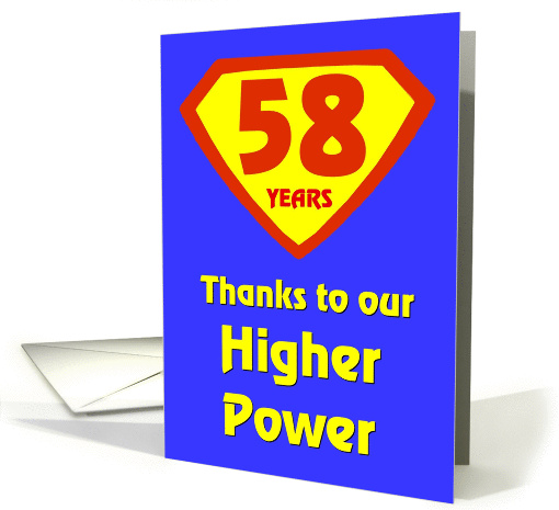 58 Years Thanks to our Higher Power card (1265830)