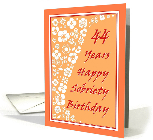 44 Years Happy Sobriety Birthday card (1265990)