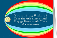 Rocketed into Fifty-sixth Year Anniversary card