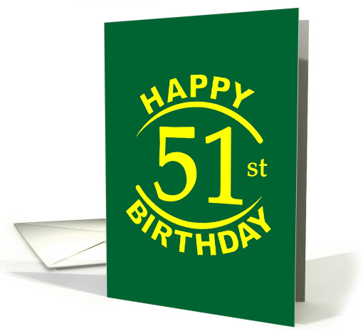 51 Years Happy Birthday card (1272484)