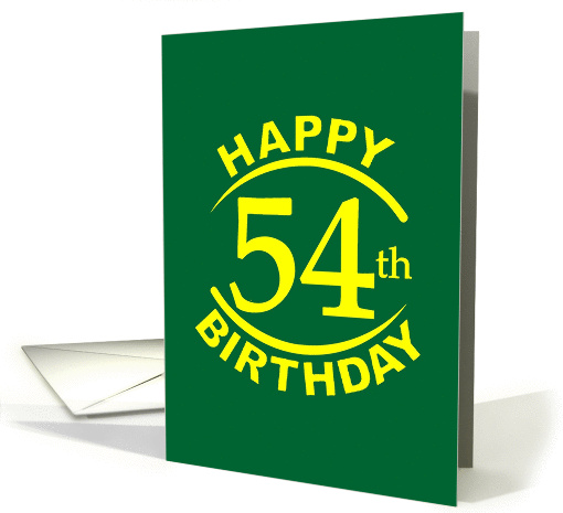 54 Years Happy Birthday card (1272490)