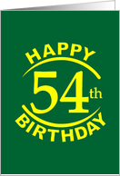 54 Years Happy Birthday card