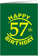 57 Years Happy Birthday card