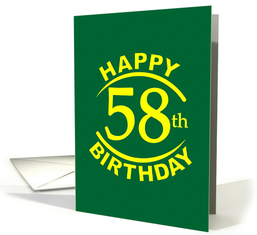 58 Years Happy Birthday card (1272498)