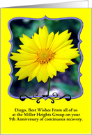 9 Years Diago, Congratulations from all of us, Custom Text card
