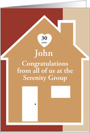 30 Years John , Congratulations from all of us, Custom Text card