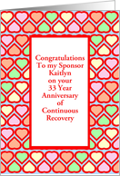 33 Years Kaitlyn, Congratulations to my Sponsor, Custom Text card