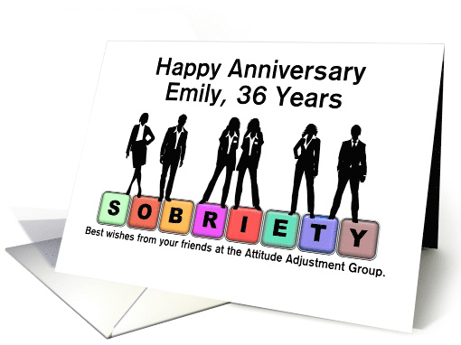36 Years Emily, Congratulations from all of us, Custom Text card
