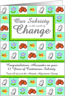 43 Years, autumn Leaves and Flowers , From all of us, Custom Text card