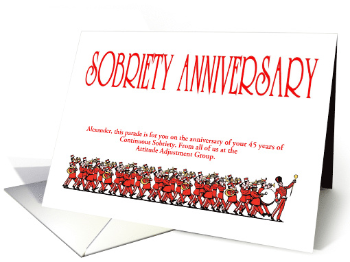 45 Years, The Marching Band, From all of us, Custom Text card