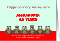 48 Years, Teddy Bear Group From all of us, Custom Text card