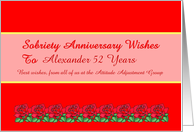 52 Years, Alexander Red Roses, From all of us, Custom Text card
