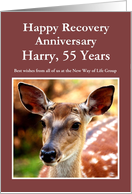 55 Years, Harry, Fallow Deer , From all of us, Custom Text card