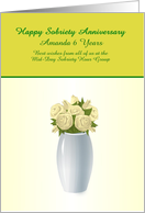 6 Year Amanda, Yellow roses, From all of us, Custom Text card