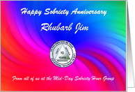 10 Years Rhubarb Jim, Medallion, From all of us, Custom Text card