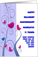 11 Years Henrietta, Digital Art Birds , From all of us, Custom Text card