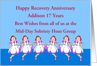 17 Years Addison, Women dancing, From all of us, Custom Text card