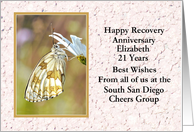 21 Years Elizabeth, Butterfly, From all of us, Custom Text card