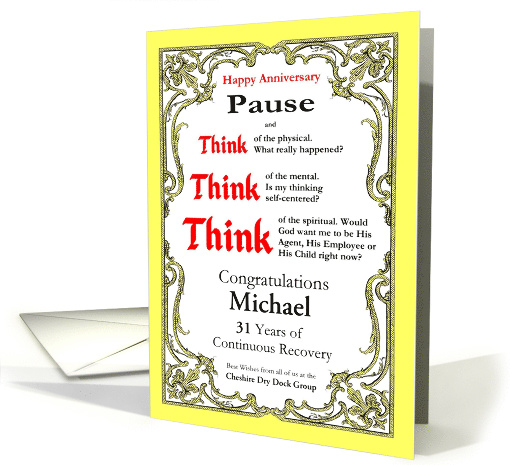 31 Years Michael, French scrollwork frame. From all of... (1381024)