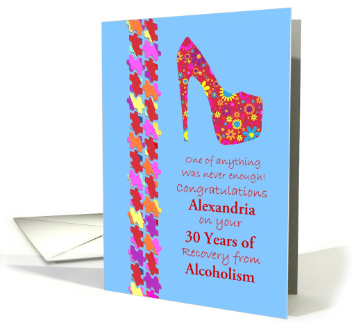 30 Years Alexandria, One Red Shoe, Custom Text card (1416604)