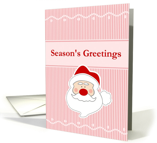 Seasons Greeting on red stripes with a simple vintage... (1440396)