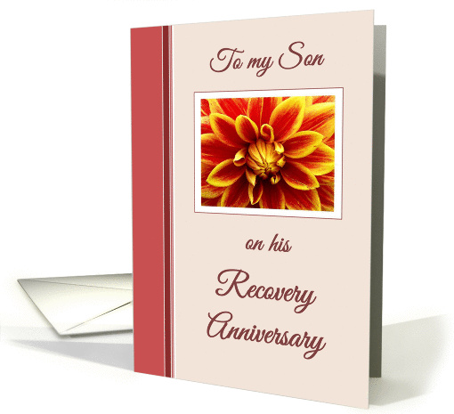 To my Son, Recovery Anniversary card (1445584)