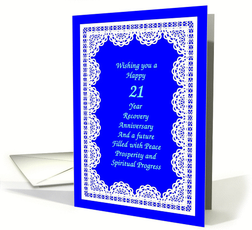 21 Year Happy Recovery Anniversary Peace Prosperity... (1447026)
